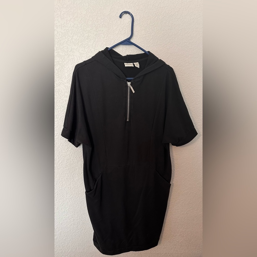 Zenergy by Chico’s hooded shirt dress